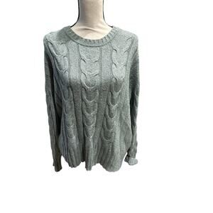 Women’s Banana Republic Green Cable Knit Sweater. Size XXL